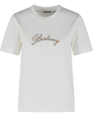 Burberry Cotton T-Shirt - Gray