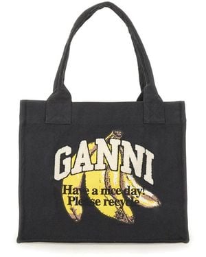 トートバッグ GANNI TOTES MAUVE Bleached Mauve XXL Vichy Check Tote | GANNI CA
