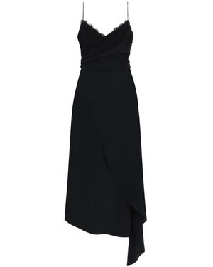 Moschino V Neck Midi Dress - Black