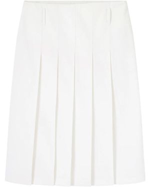 A.P.C. Alice Gabardine Midi Skirt - White