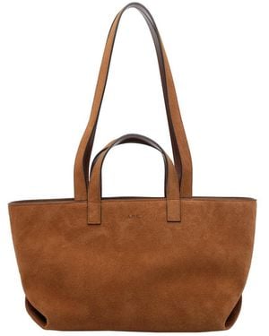 A.P.C. Small Suede Le Drummer Shoulder Bag - Brown