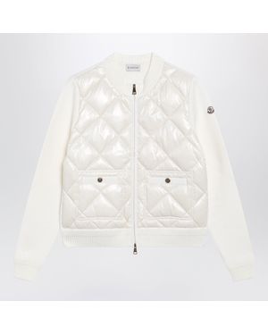 Moncler Padded Zip-Up Sweatshirt - White