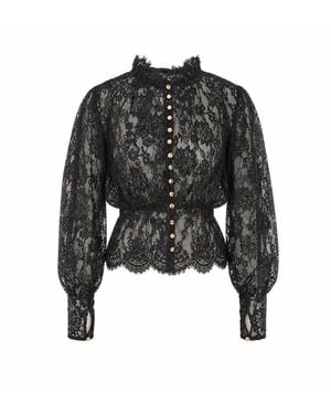 Self-Portrait Self Portrait Lace Blouse - Black