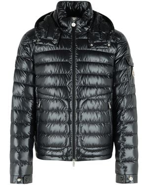 Moncler 'Lauros' Short Hooded Down Jacket - Black