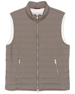 Brunello Cucinelli Zippered Sleeveless Jacket - Gray