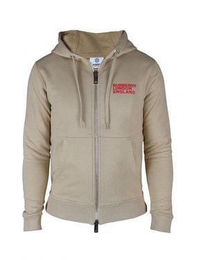 Burberry Cotton Hooded Logo Vest - Gray