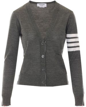 Thom Browne Relaxed Fit Cardigan - Gray