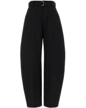 Sacai Twill Wide-Leg Pant - Black