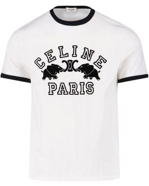 Celine Logo T-Shirt - White