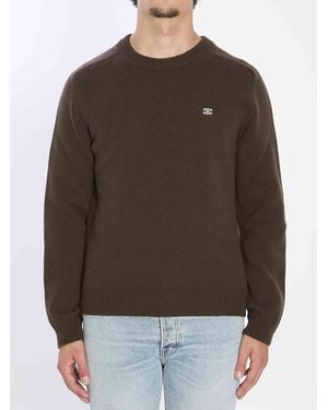 Celine Wool And Cashmere Crewneck - Brown