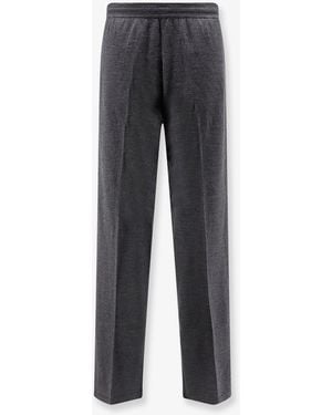 Gucci Wool Leisure Pants With Web Insert - Blue