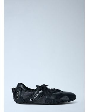 Acne Studios Leather Lace-Up Sneakers - White