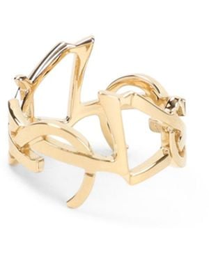 Saint Laurent Scarf Cassandre Ring - Metallic