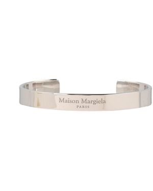 Maison Margiela Logo-Engraved Bracelet - White