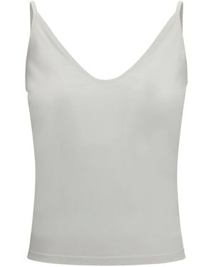 Tom Ford Micro-Rib Silk Jersey Tank Top - Gray