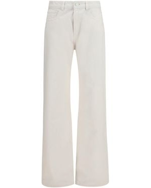 Ami Paris High-Rise Straight-Leg Jeans - White