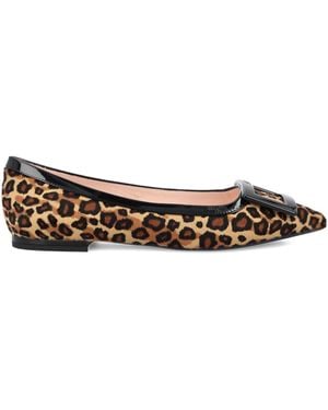 Roger Vivier Gommettine Pony Ballets - Brown