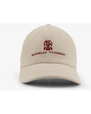 Brunello Cucinelli Corduroy Baseball Hat - Natural