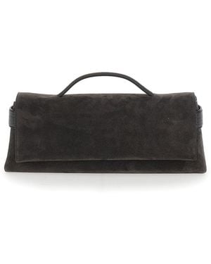Brunello Cucinelli 'Essence' Clutch With Side Details - Black