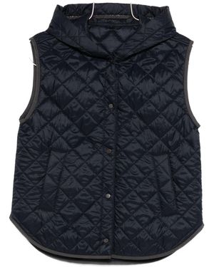 Brunello Cucinelli Quilted Nylon Down Vest - Blue
