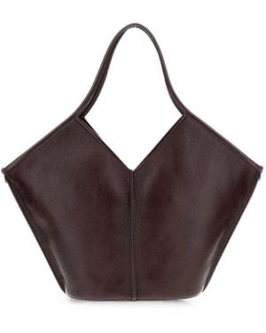 Hereu Calella Leather Tote Bag - Brown