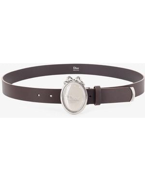 Dior Dior Dior Medaillon Leather Belt - Multicolor