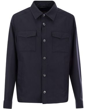 Herno Rain Cotton Cashmere Shirt - Blue