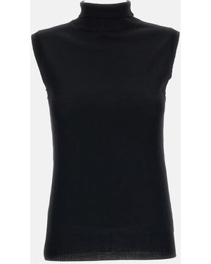 Sportmax High Neck Knit Vest - Black