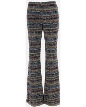 Missoni Sequin Caperdoni Flared-Leg Pants - Gray