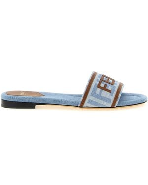 Fendi Denim Sandals - Blue