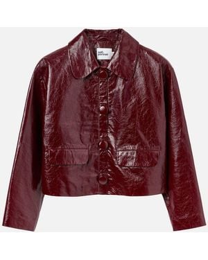 Self-Portrait Self Portrait Leather Jacket - Red
