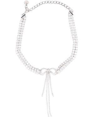 Self-Portrait Two-Strand Choker - White
