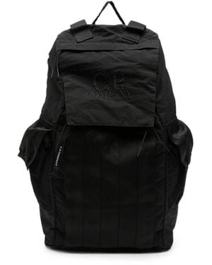 C.P. Company C.P.Company Logo-Embroidered Backpack - Black
