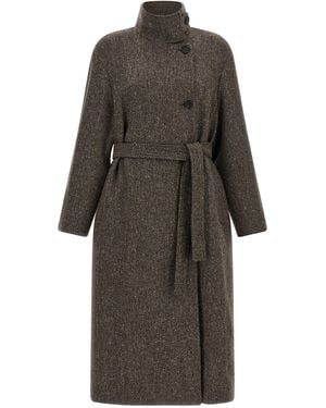 Brunello Cucinelli 'Sparkling' Coat - Gray