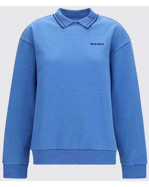 Miu Miu Sweatshirt Gnawed - Blue