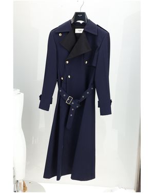 Celine Tux Trench Coat - Blue