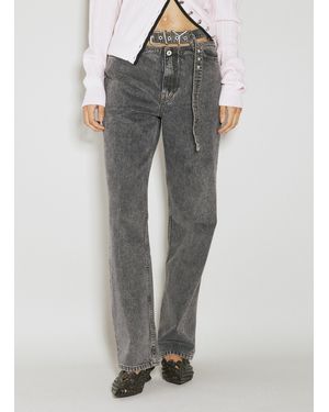 Y/PROJECT Y-BELT JEANS 22AWライトブルー Y/プロジェクト(Y/PROJECT