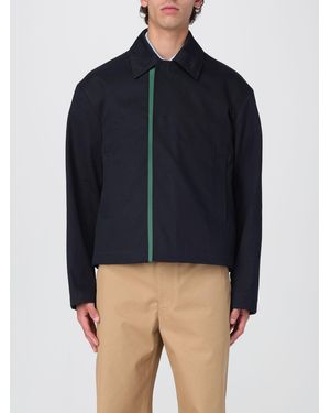 Gucci Cotton Gabardine Shirt Jacket With Web Detail - Blue