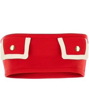 Prada Wool Crop-Top - Red