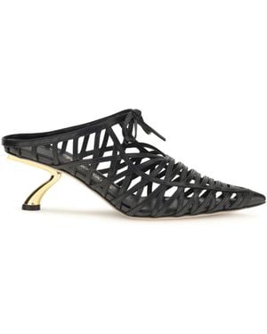 Ferragamo S Sculpted Heel Mules - White