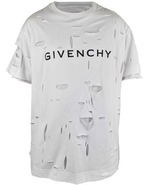 Givenchy 2 Layers Hole T-Shirt - Gray