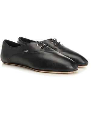 Celine Lace-Up Ballerinas - Black