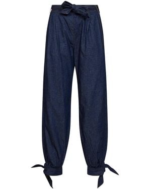 Zimmermann Ink Denim Aster Harem Pants - Blue