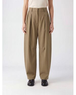 Loewe High-Waisted Wide-Leg Shorts - Natural