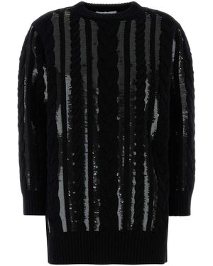 Max Mara Wool Blend Mambo Sweater Dress - Black