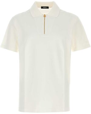 Versace Piquet Polo Shirt - White