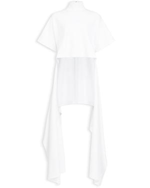 Alaïa Alaia Asymmetric Cotton Jersey T-Shirt - White