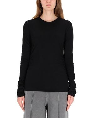 Our Legacy Fitted Long-Sleeve Top With Subtle Ruching - Black