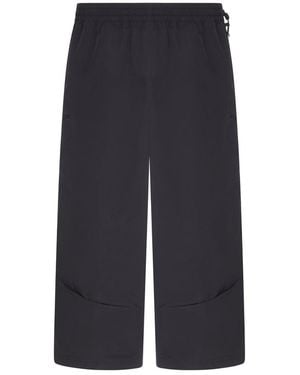 Gucci Cotton And Nylon Bermuda Shorts With Embroidery - Blue