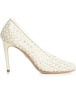 Ferragamo Macramã Pumps - Natural